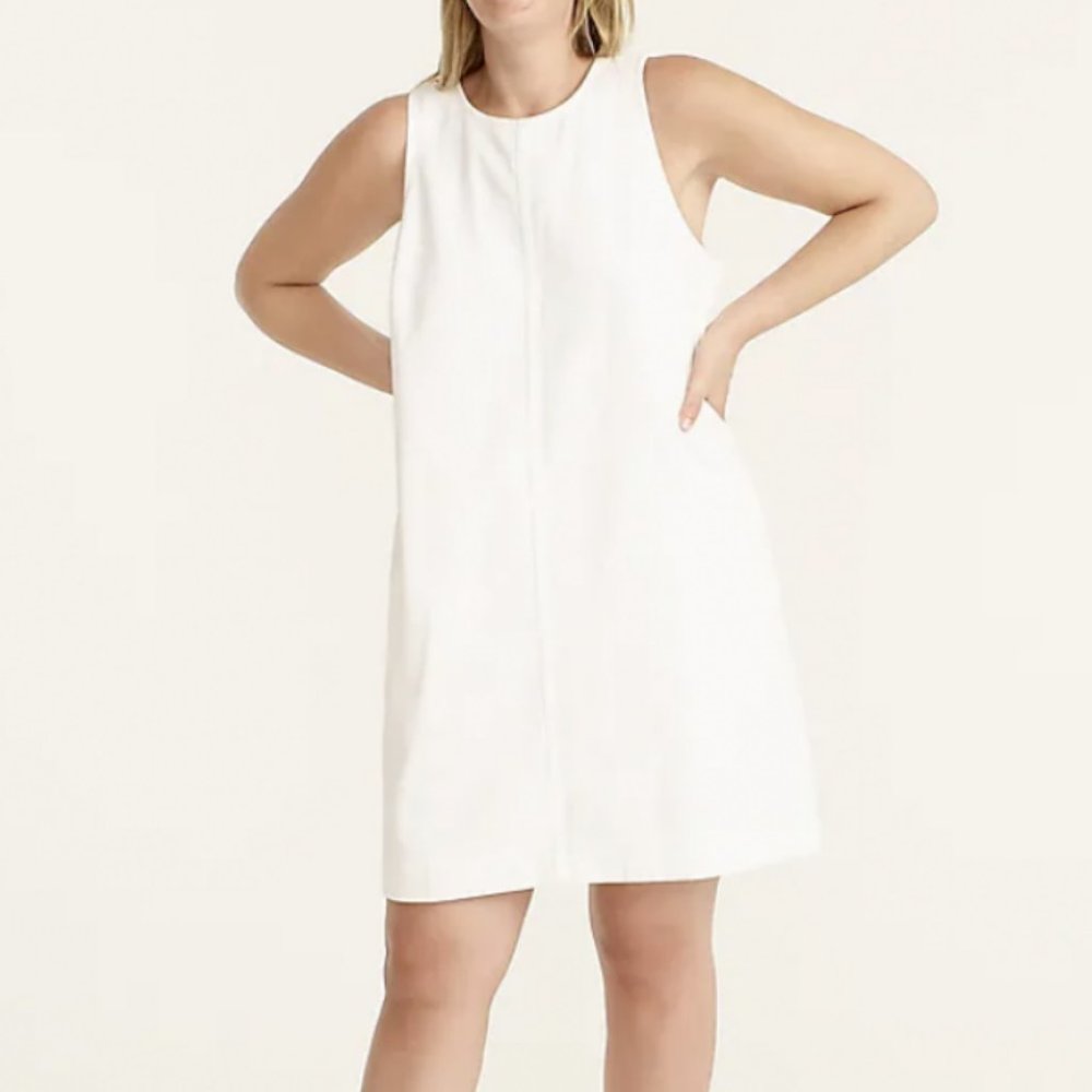 White J.Crew denim mini shift dress